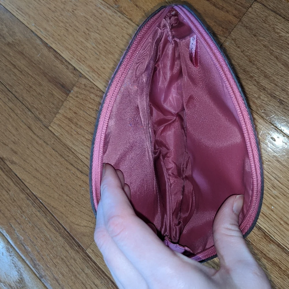 Estee Lauder pink cosmetic bag